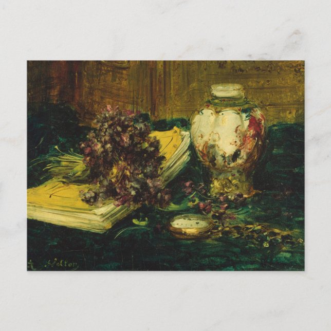 Postal Vollón de Antoine - Violetas (Anverso)