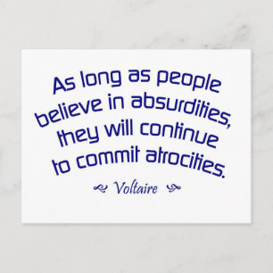 Postal Voltaire sobre absurías