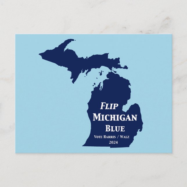 Postal Voltear Michigan Blue en 2024 (Anverso)
