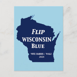 Postal Voltear Wisconsin Blue en 2024