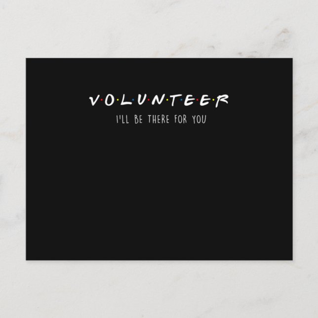 Postal Voluntariado estará allí para ti Voluntariado (Anverso)