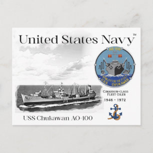 POSTAL VOLUNTARIO DE LA FLOTA DE USS CHUKAWAN AO-100 - PO