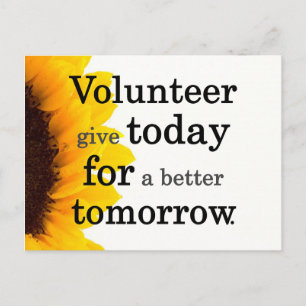 Postal Voluntarios dan hoy por un mejor mañana