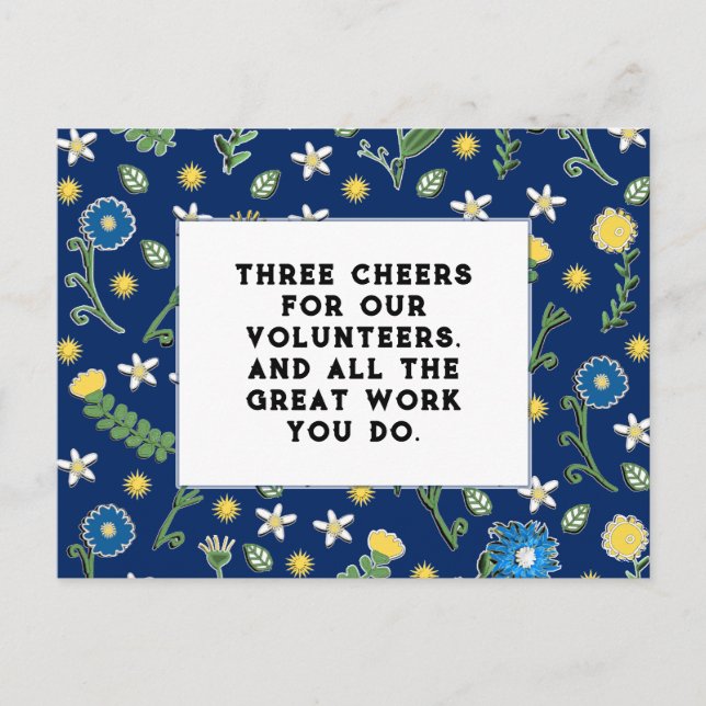 Postal Voluntarios Gracias (Anverso)