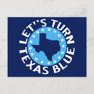 Postal Volvamos a Texas Blue Vote Demócrata Político