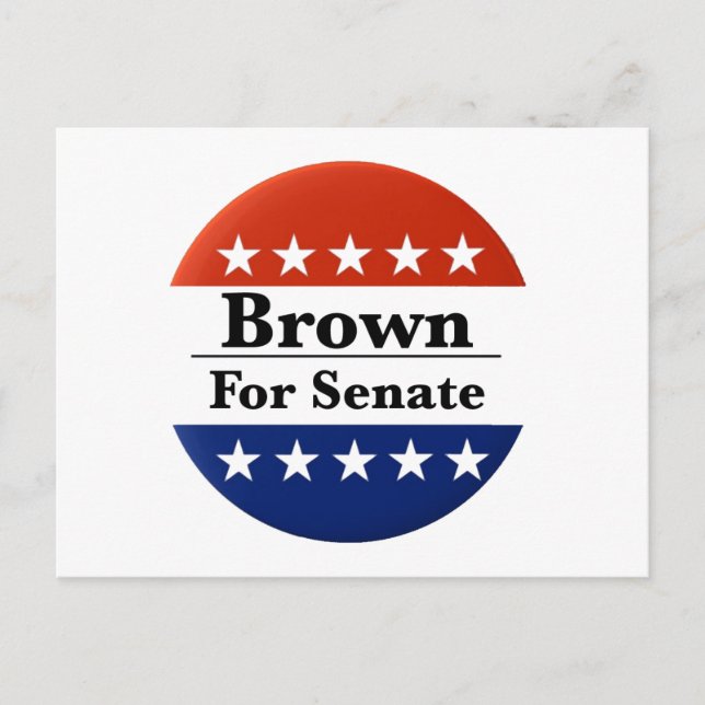 Postal Volver a elegir a Sherrod Brown al Senado de los E (Anverso)