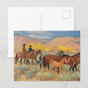 Postal Volviendo a casa por Maynard Dixon