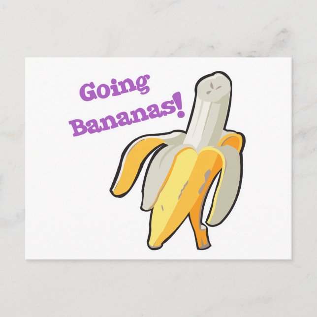 Postal ¡volviéndose bananas! plátano (Anverso)
