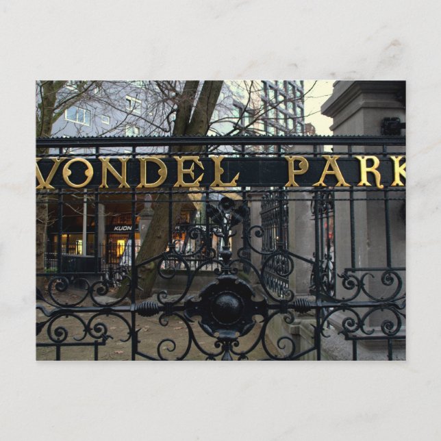 Postal Vondel Park, Ámsterdam (Anverso)
