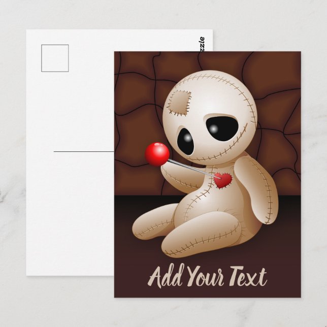 Postal Voodoo Doll Personalizado enamorado (Anverso / Reverso)