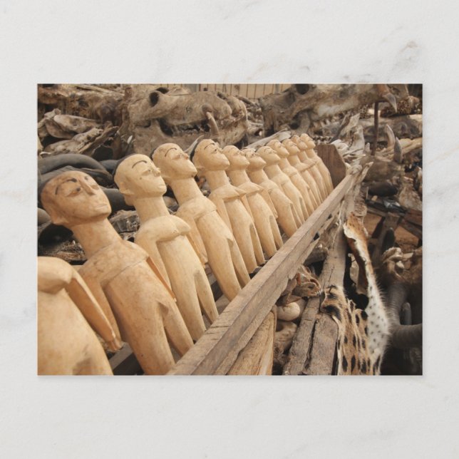 Postal Voodoo Puppen am Fetisch Markt, Westafrika (Anverso)