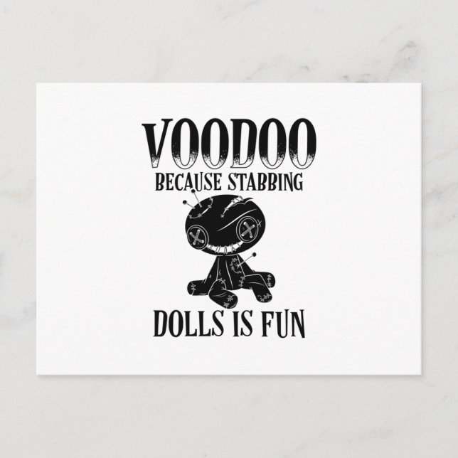 Postal Voodoo Sayings | Voodoo Doll Magic Curse Gift (Anverso)