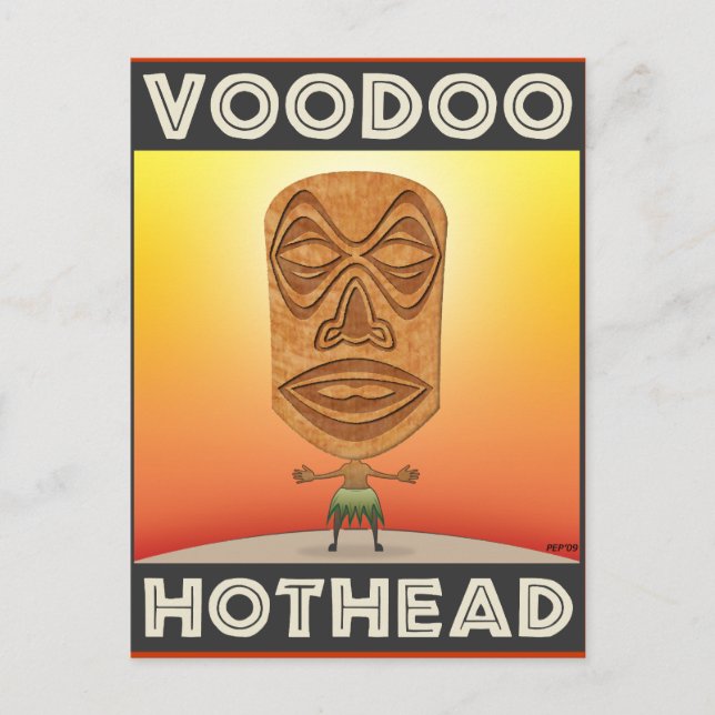 Postal VooDoo Tiki Head (Anverso)