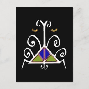 Postal Voodoo Vévé para Agassou