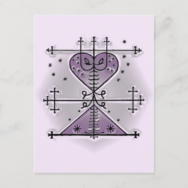 Postal Voodoo Vévé para Manman Brigit (Anverso)