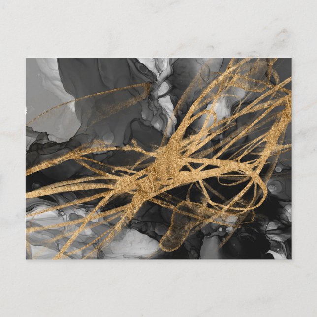 Postal Vórtice dorada I (Anverso)