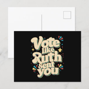Postal Vota como si Ruth te hubiera enviado útero feminis