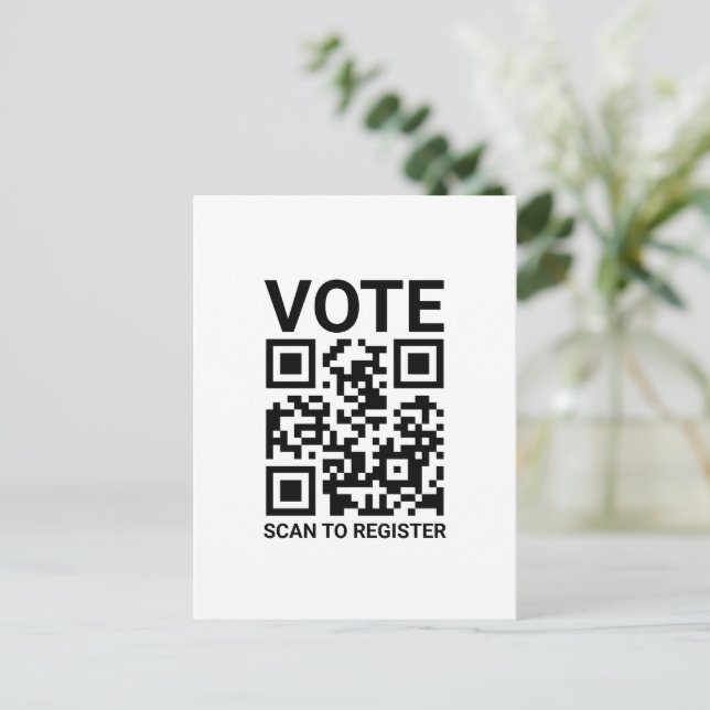 Postal Vota Escanea el código QR para registrar texto per (Anverso de pie)