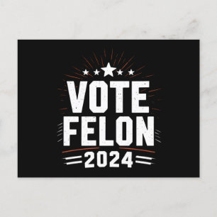 Postal Vota Felón Trump 2024 Voto de Elección Divertida