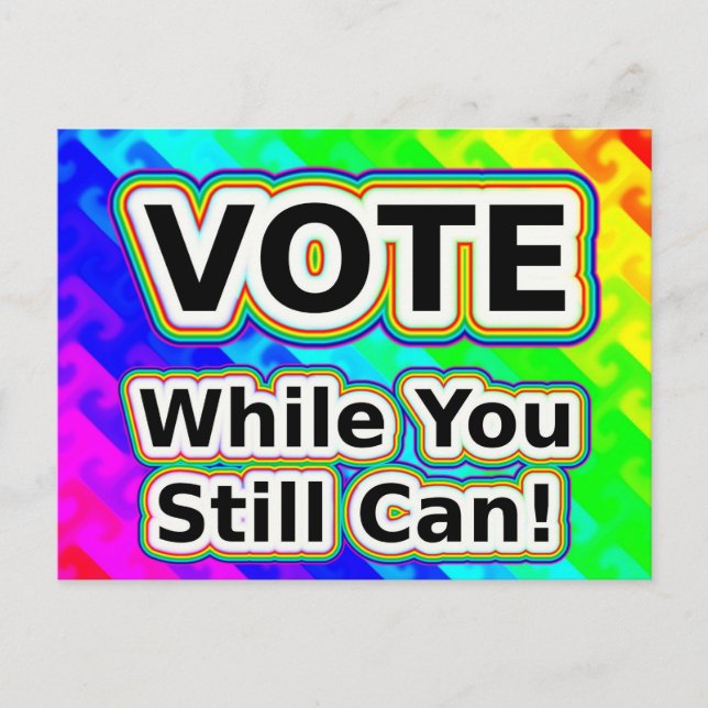 Postal VOTA Mientras Todavía Pueda  (Anverso)