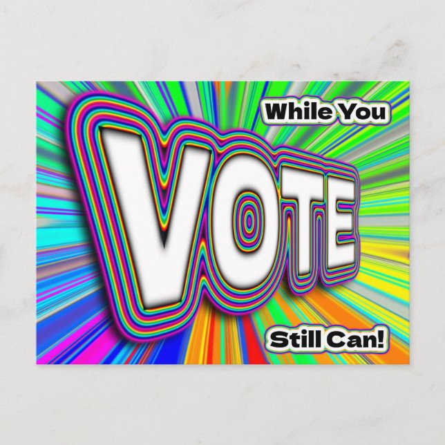 Postal VOTA Mientras Todavía Pueda (Anverso)