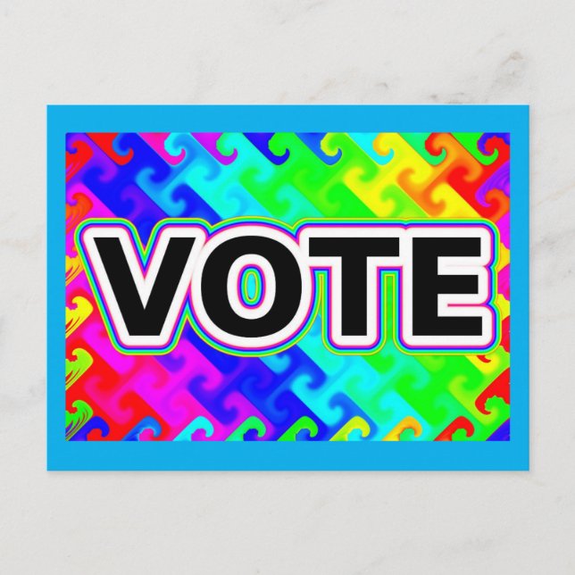 Postal VOTA (Ola Arcoíris) (Anverso)