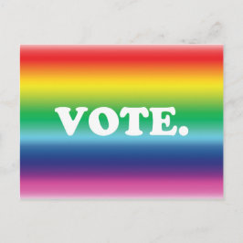 Postal "Vota" "Vota a votar" Orgullo lgbtq lgbt arco iris