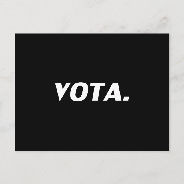Postal Vota vota en la política moderna española de blanc (Anverso)