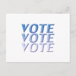 Postal "Vota vota vota" azul blanco