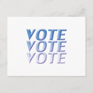 Postal "Vota vota vota" azul blanco