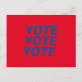 Postal "Vota vota vota" azul rojo