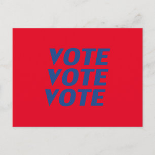 Postal "Vota vota vota" azul rojo