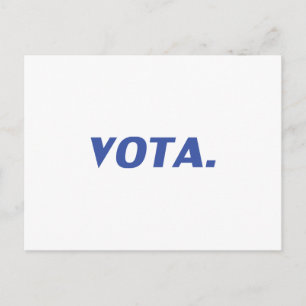 Postal Vota votando en español Español azul blanco modern
