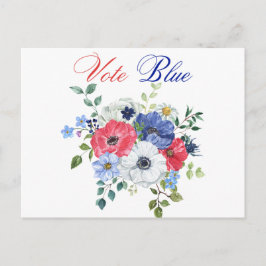 Postal Votación azul Votación política democrática de EEU