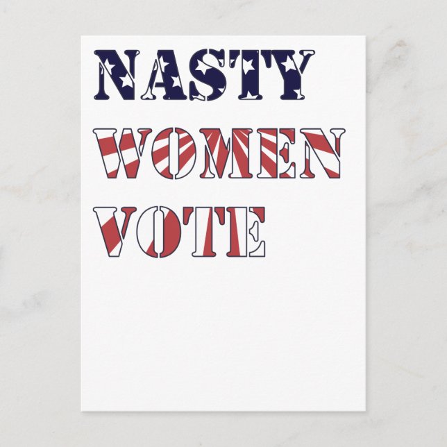 Postal Votación de mujeres desagradables (Anverso)