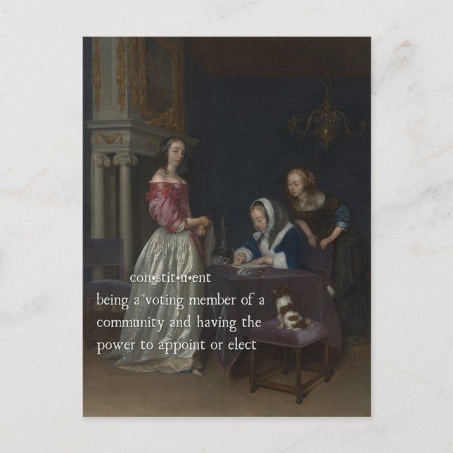 Postal Votación de mujeres desagradables (Anverso)