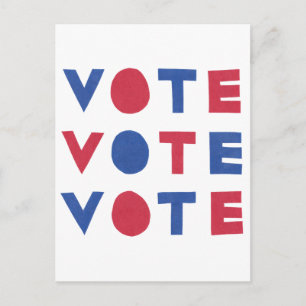 Postal VOTACIÓN DE VOTO POR CARTA EN BLOQUEO Postcard ver