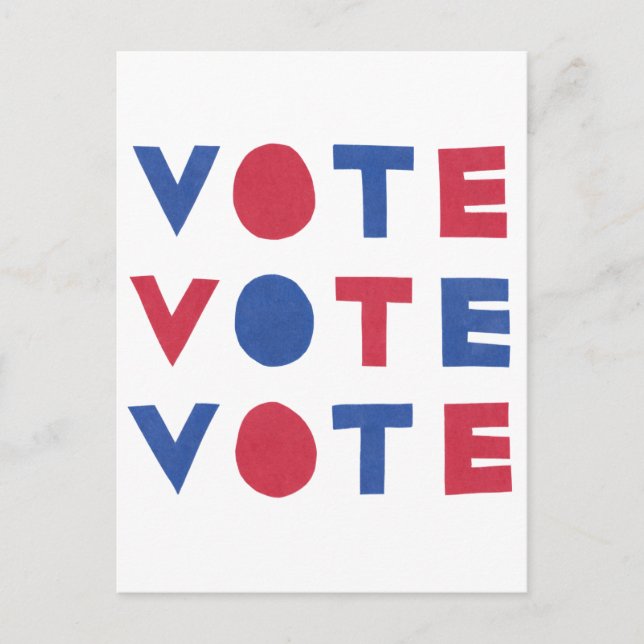 Postal VOTACIÓN DE VOTO POR CARTA EN BLOQUEO Postcard ver (Anverso)
