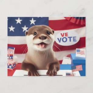Postal Votación patriótica de Otter Adorable
