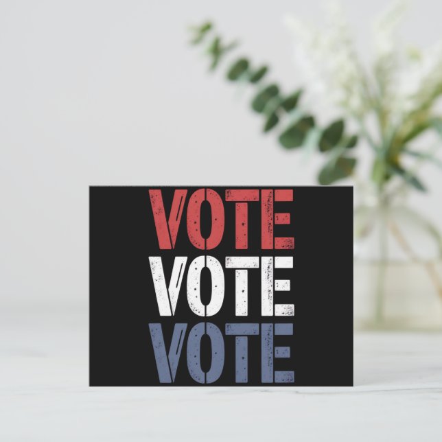 Postal Votación Política Electoral Inscripción de Votante (Anverso de pie)