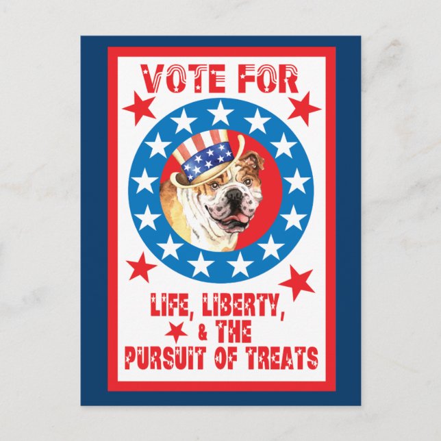 Postal Votación por Bulldog (Anverso)