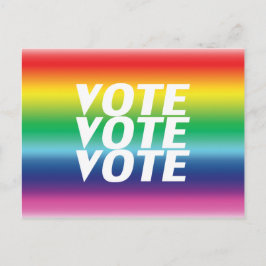 Postal "Votación voto" Orgullo lgbtq lgbt bandera arcoíri