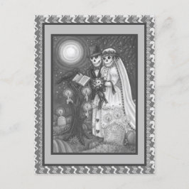 POSTAL VOTACIONES DE CEMETERÍA, BODA DE ESKELETON, PUENTE