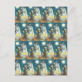 POSTAL VOTACIONES DE CEMETERÍA, BODA DE ESKELETON, PUENTE