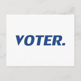 Postal "Votante" blanco azul