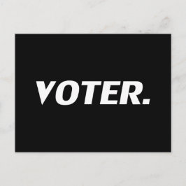 Postal "Votante" blanco negro
