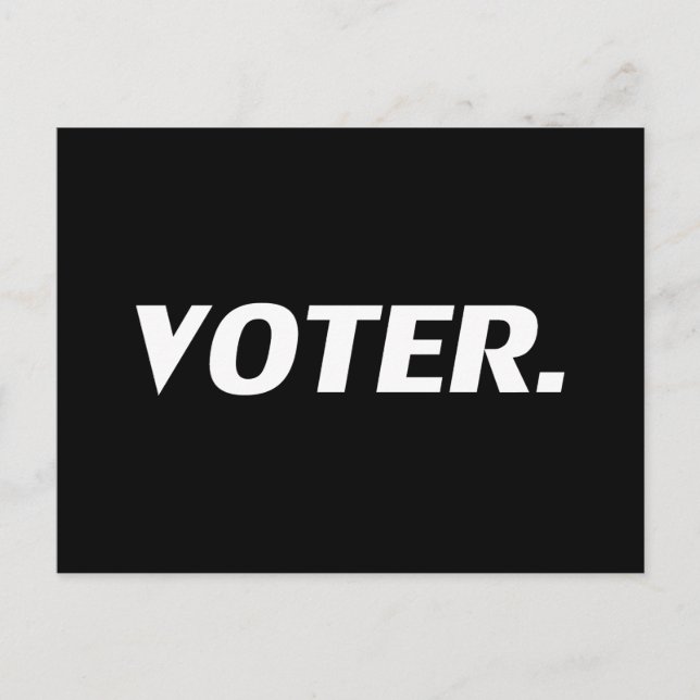 Postal "Votante" blanco negro (Anverso)