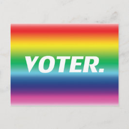 Postal "Votante" Orgullo lgbtq lgbt colores arcoiris