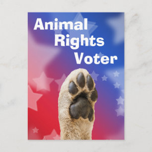 Postal Votante por los derechos de los animales