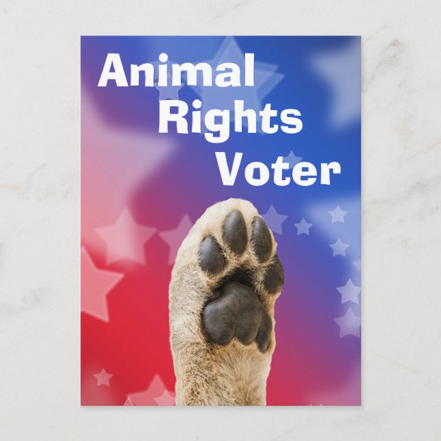Postal Votante por los derechos de los animales (Anverso)